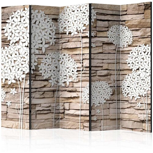  Paravan u 5 dijelova - Flowers on the Stone II [Room Dividers] 225x172 Slike