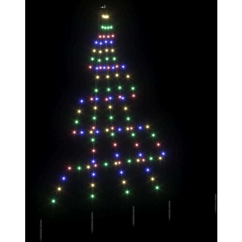 VidaXL LED božićno drvce s 112 LED svjetlima &amp;Scaron;areni 511 cm Metal Slike