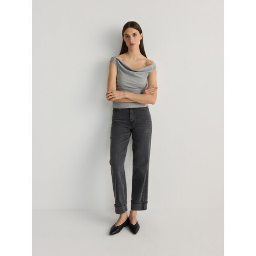 Reserved - Plisirana bluza - light grey Cijene