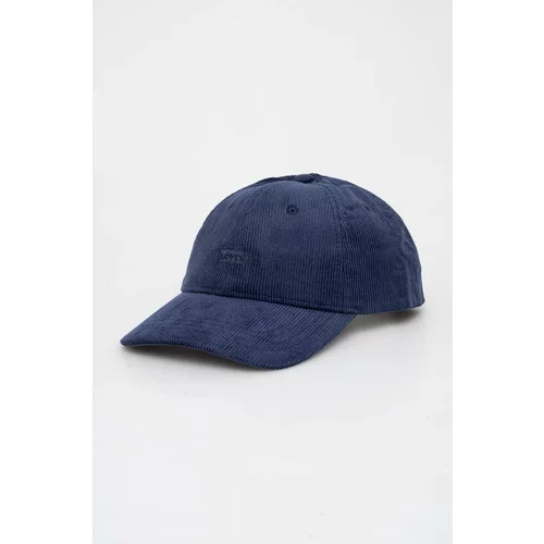 Levi's Baseball kapa iz rebrastega žameta mornarsko modra barva