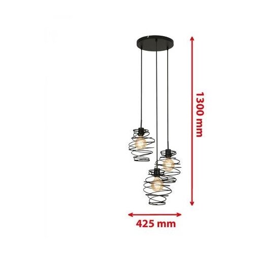 BRILONER 4870-035 - Luster na sajli 3xE27/60W/230V Slike