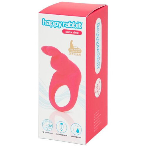 Happy Rabbit Cock - punjivi vibrirajući prsten za penis (roza) Cijene