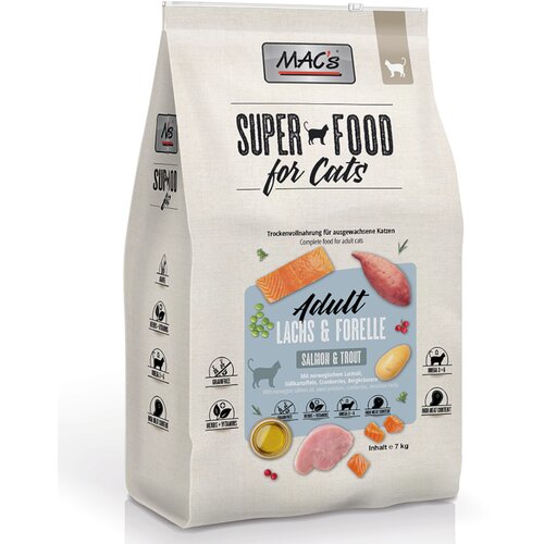 MAC's Superfood for Cats Adult losos & postrv - 7 kg Cene