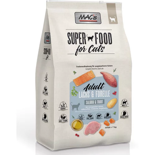 MAC's Superfood for Cats Adult losos & postrv - 7 kg