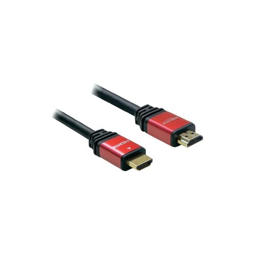 Delock HDMI priključni kabel [1x HDMI-utikač <=> 1x HDMI-utikač] 5m, cven, crn Cijene