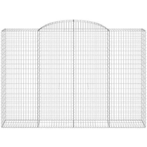  Lučne gabionske ko&amp;scaron;are 12kom 300x50x200/220cm pocinčano željezo Slike