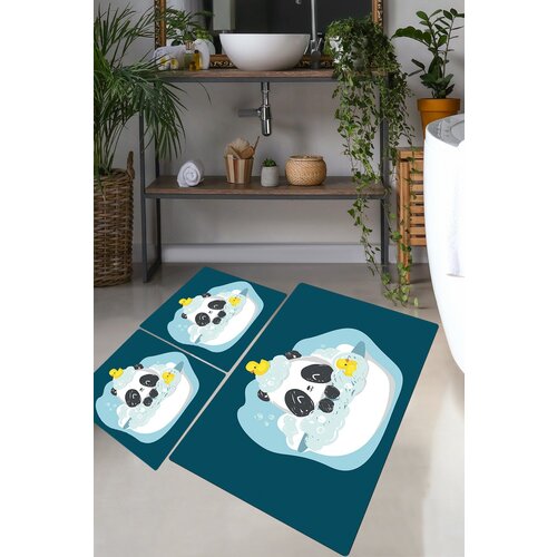  Panda In The Water Multicolor Bathmat Set (3 Pieces) Cijene