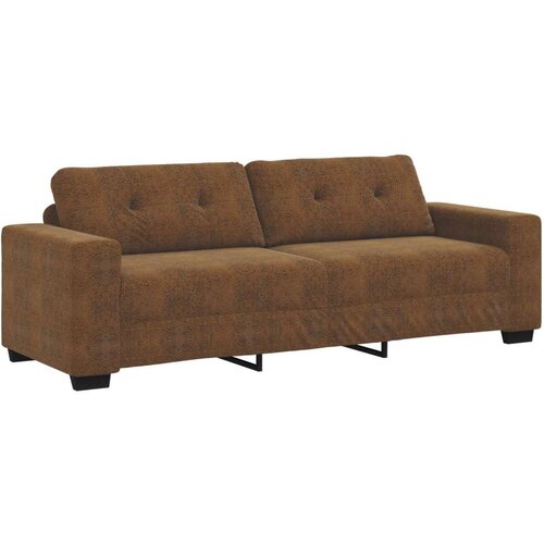  Set sofe od 3 komada s jastučićima smeđe umjetne kože Slike