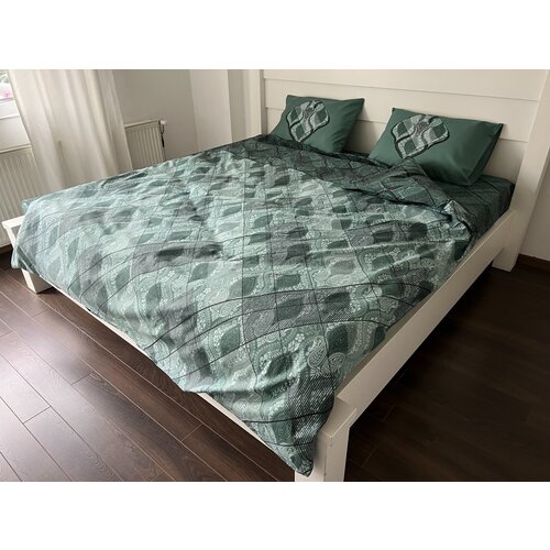  komplet posteljina D1, 200x220cm, tamnozelena Cene
