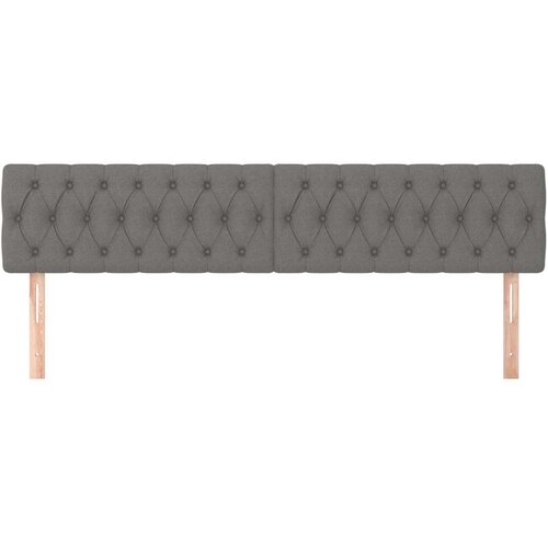  Uzglavlja 2 kom tamnosiva 100x7x78/88 cm od tkanine Slike