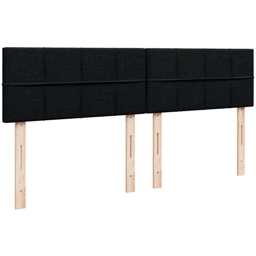VidaXL Otomanski okvir kreveta s madracima crni 180x200cm od tkanine Slike