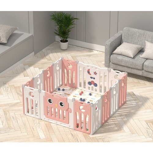  Sklopiva ogradica sovica roza-bela Cene