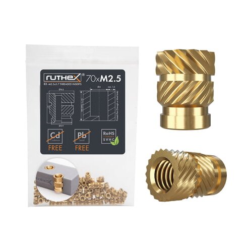 ruthex Threaded Insert M2.5 (70 pieces) Cene