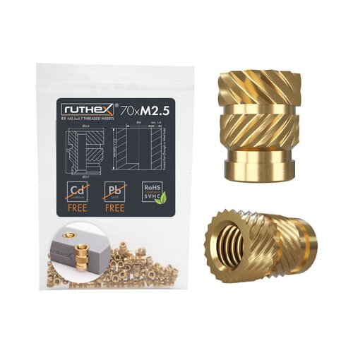 Ruthex Umetak s navojem M2.5 (70 komada) Slike