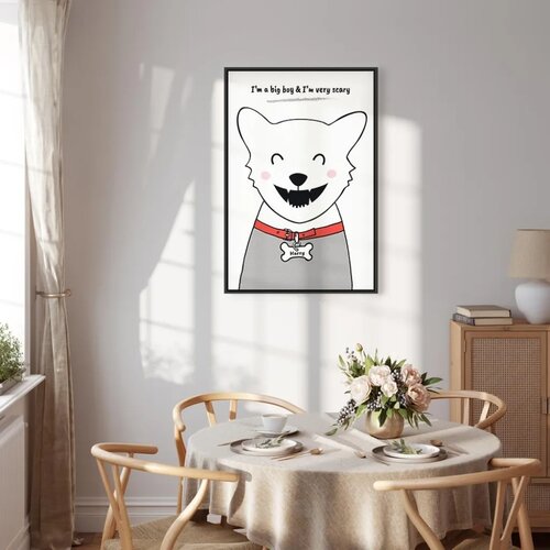  Slika - Doggy Harry (1 Part) Vertical 40x60 U crnom drvenom okviru Slike