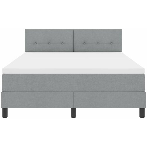  Krevet s opruga kutije Svjetlosiva 140 x 190 cm tkanina Slike