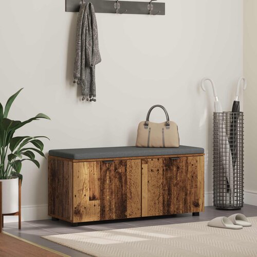  Klupa za hodnik s jastukom Staro drvo 100 x 38 x 46 cm Cene