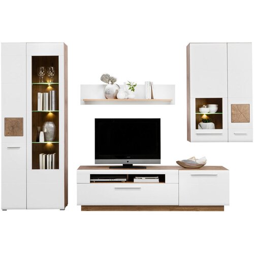 Hom`in DNEVNI REGAL, bela, barve hrasta Cene
