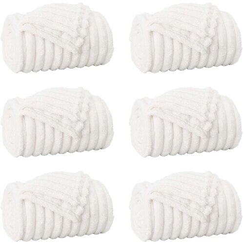  Pokrivači za bacanje 6 pcs Bijelo 200 x 150 cm Runo Slike