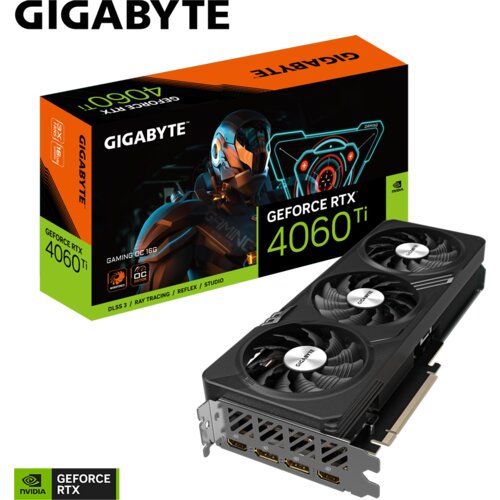 Gigabyte GeForce RTX 4060 Ti GAMING OC 16GB GDDR6 128bit memory interface, WINDFORCE cooling system Slike