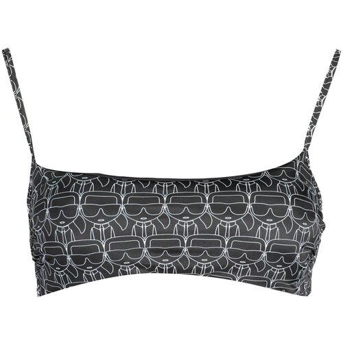 KARL LAGERFELD BEACHWEAR TOP WOMEN'S COSTUME BLACK Cene