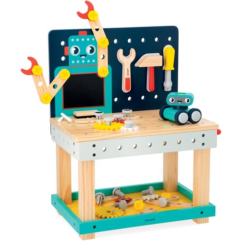 Janod&amp;reg; delovna miza z orodjem brico kids robot Slike