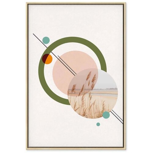  Slika - Geometric Landscape (1 Part) Vertical 40x60 U prirodnom drvenom okviru Cene