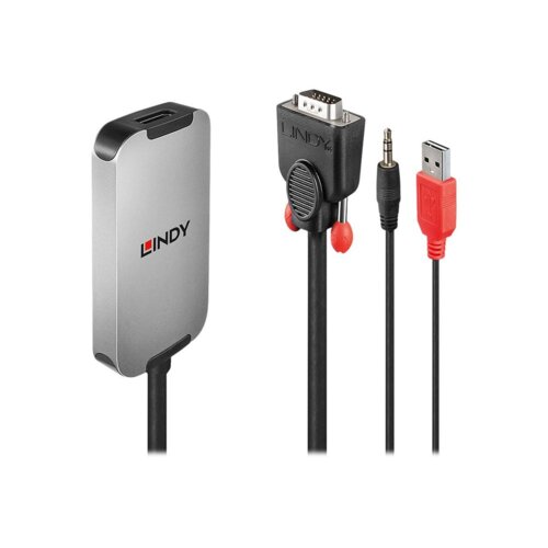 Lindy 38296 prilagodnik za video kabel Crno, Bijelo Slike