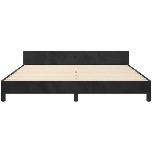 VidaXL Okvir za krevet s uzglavljem crni 180x200 cm bar&amp;scaron;unasti Slike