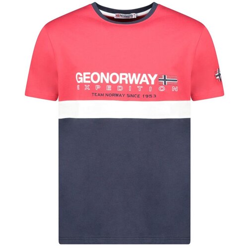 Geographical Norway Mu&scaron;ka majica Jdouble db 254, Crveno-teget Cene