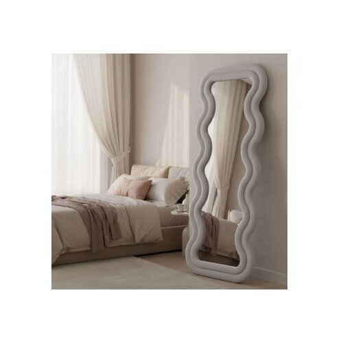 Hanah home Podno ogledalo Mundo Oval, 65 cm x 170 cm, Krem Slike