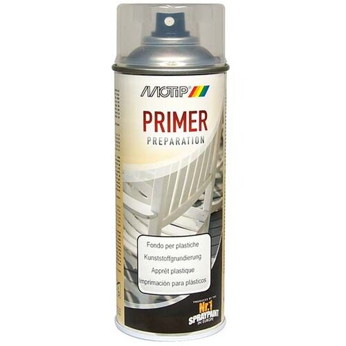 Motip TEMELJNI SPREJ Special primer za plastiko 400 ml, prozoren Slike