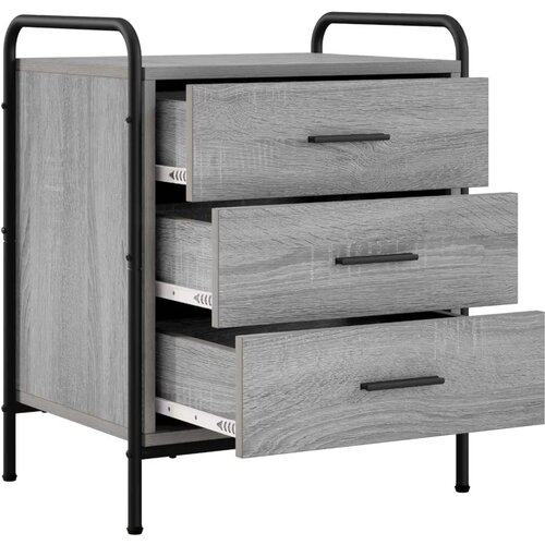  Noćni ormar 2 kom. Siva Sonoma 48 x 36 5 x 60 cm - Siva Sonoma 2 Slike