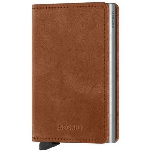 Secrid Slimwallet Vintage - Cognac Silver Smeđa