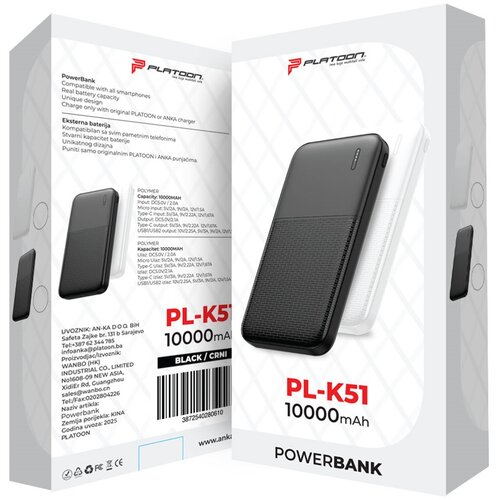 Powerbank PL-K51 10000MAH PLATOON BIJELI Cijene