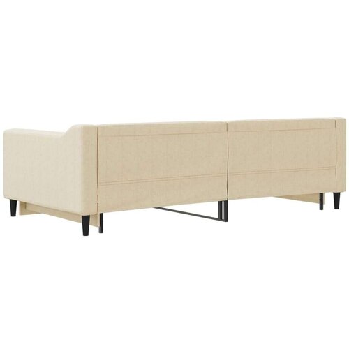 vidaXL Izvlečna dnevna postelja krem 100x200 cm blago Cene