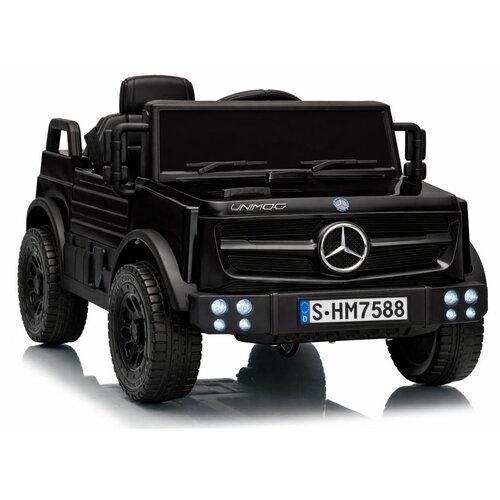  Licencirani auto na akumulator Mercedes Unimog HM7588 - crni Slike