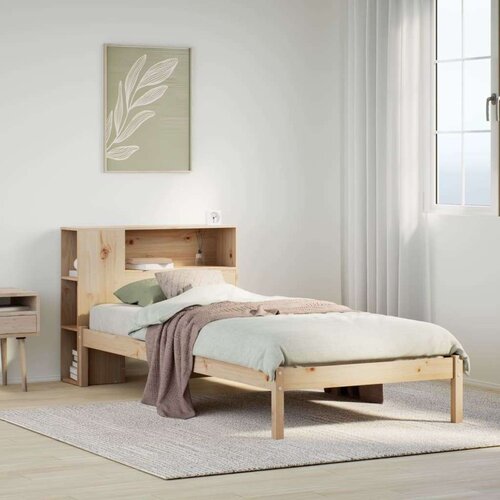 vidaXL Krevet s regalom za knjige bez madraca 100 x 200 cm od borovine Cene