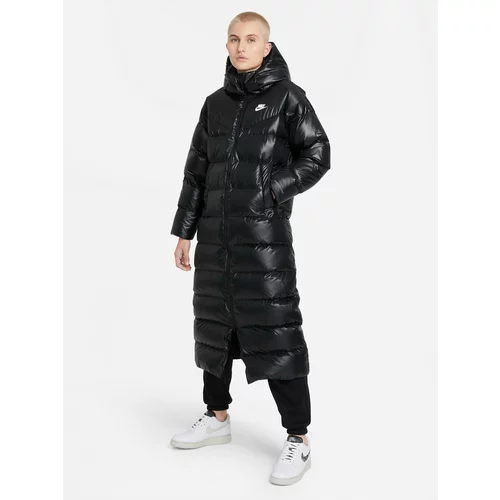 Nike Zimski kaput crna / bijela