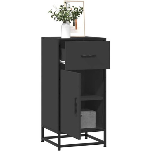  Komoda crna 35 5 x 35 x 76 cm konstruirano drvo i metal Cijene