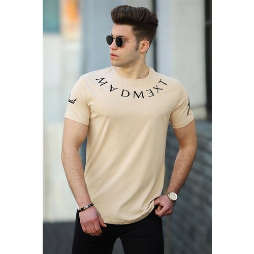 Madmext Men's Camel Embroidered T-Shirt 4512 Cene