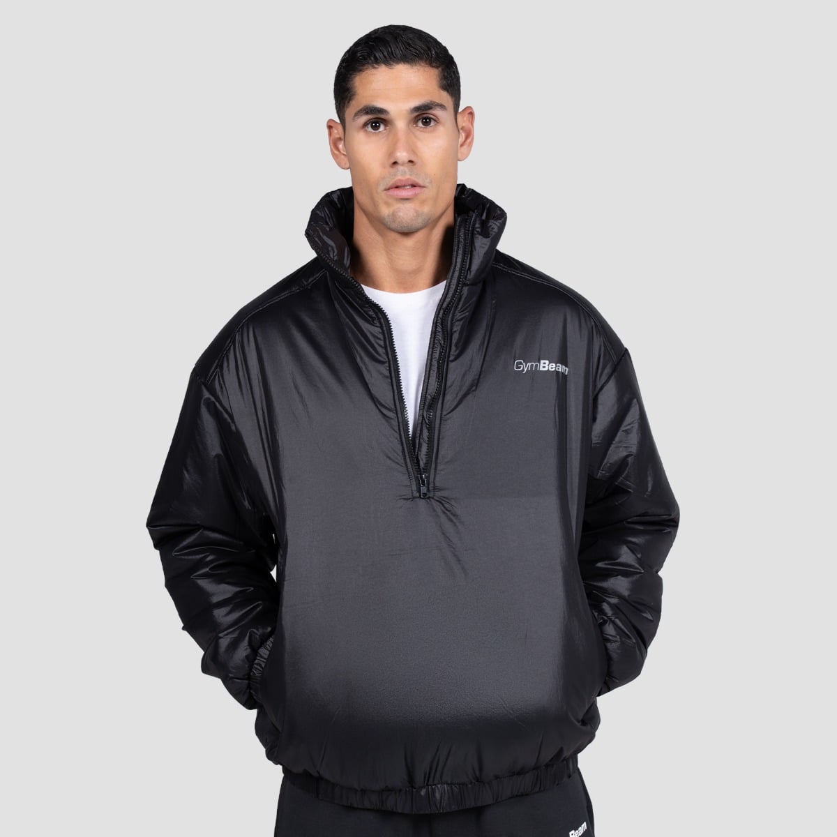 GymBeam Muška jakna Prime 1/2 Zip Black XL Cene