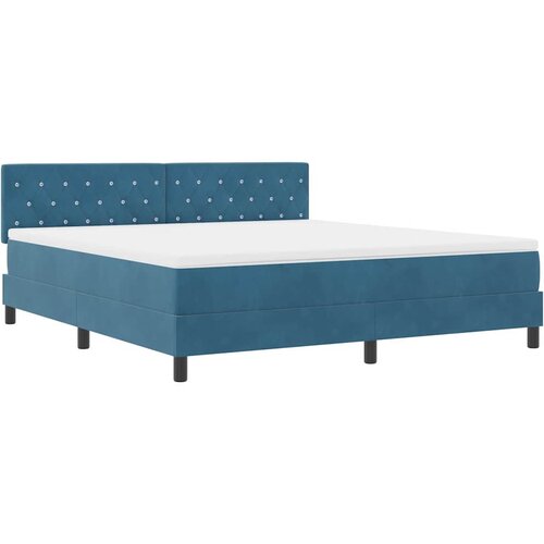  LED Box Spring Krevet Tamno plava 180 x 200 cm Bar&amp;scaron;un Slike