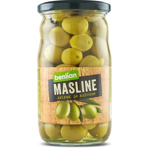 Benlian Foods Zelene masline sa ko&amp;scaron;ticom u tegli, 700g Slike