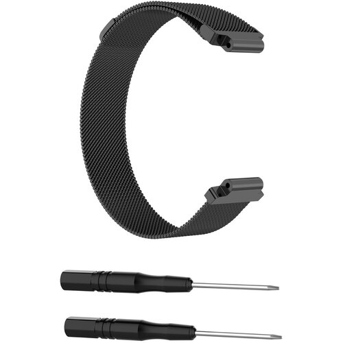 INF Milanese pa&scaron;ček za Garmin &ndash; 316L nerjaveče jeklo, hitri zapah Black, (5000264106) Cene