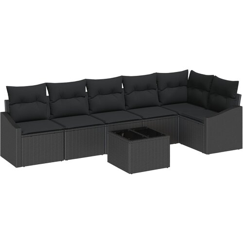 vidaXL Set vrtnih kavčev s blazinami bež poli ratan, (22093314) Cene