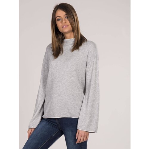 Yups Knitted sweater with a turtleneck gray Slike