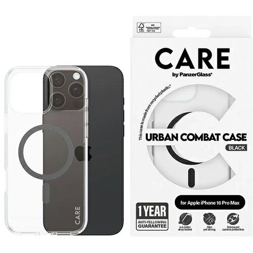 PanzerGlass CARE BY FLAGSHIP OVITEK Z ZA MAGSAFE ZA IPHONE 16 PRO MAX ČRN, (21898121) Cene