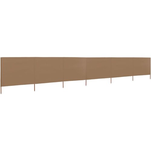 vidaXL 6-panelni vetrobran tkanina 800x80 cm taupe Cene