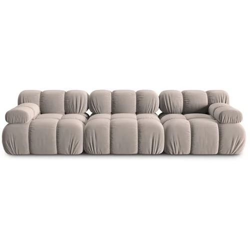 Micadoni Home Bež baršunasta sofa 282 cm Bellis –